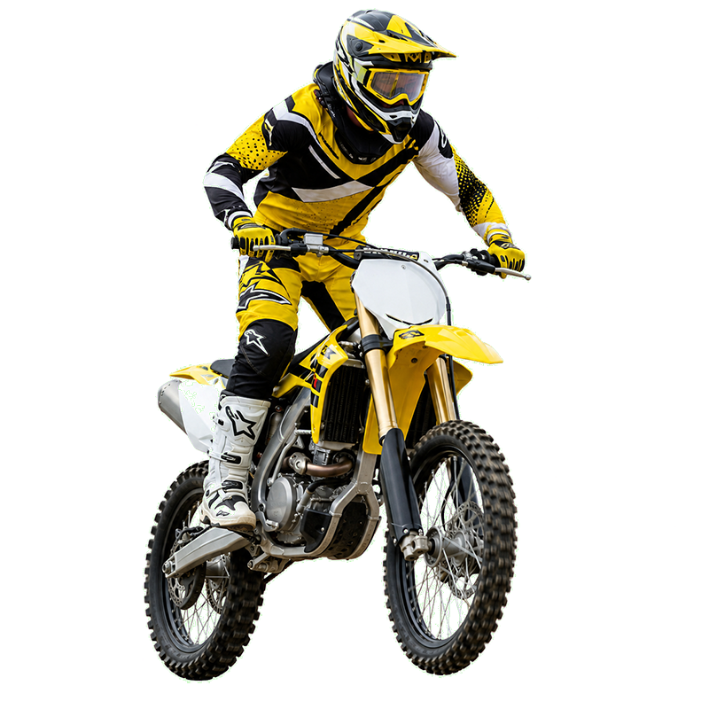 Moto cross żółty 53